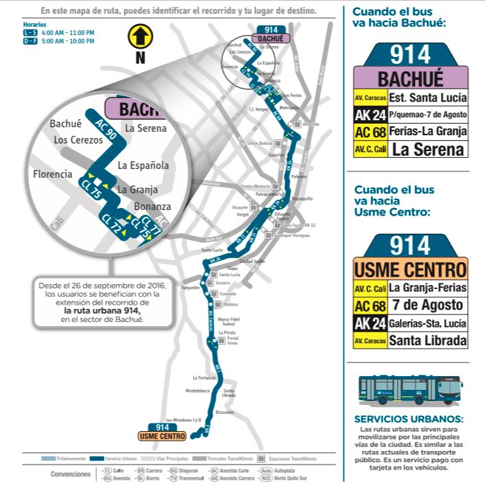 La ruta  urbana 621 extiende su recorrido en el sector de Bachué  pasando por la Cl 90, KR 76, AC 75