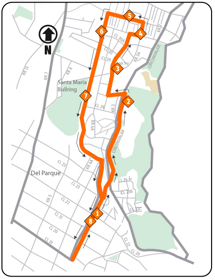 Mapa de la ruta 23-2