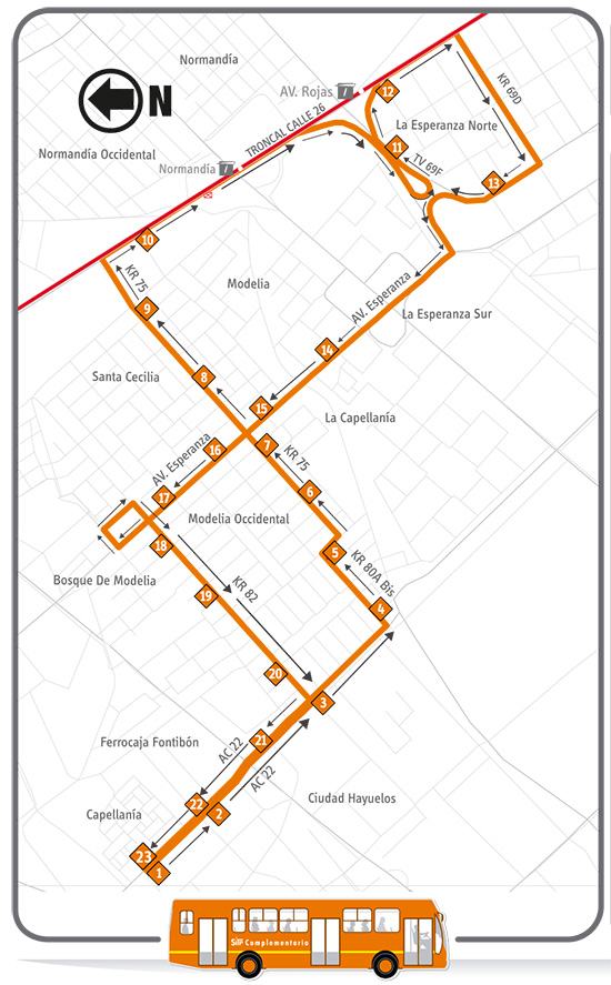 Ruta Complementaria 17-3 Modelia