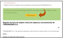 De clic sobre “filtrar vacantes”