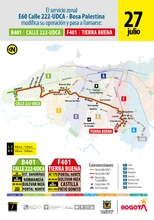 Mapa de la ruta B401-F401
