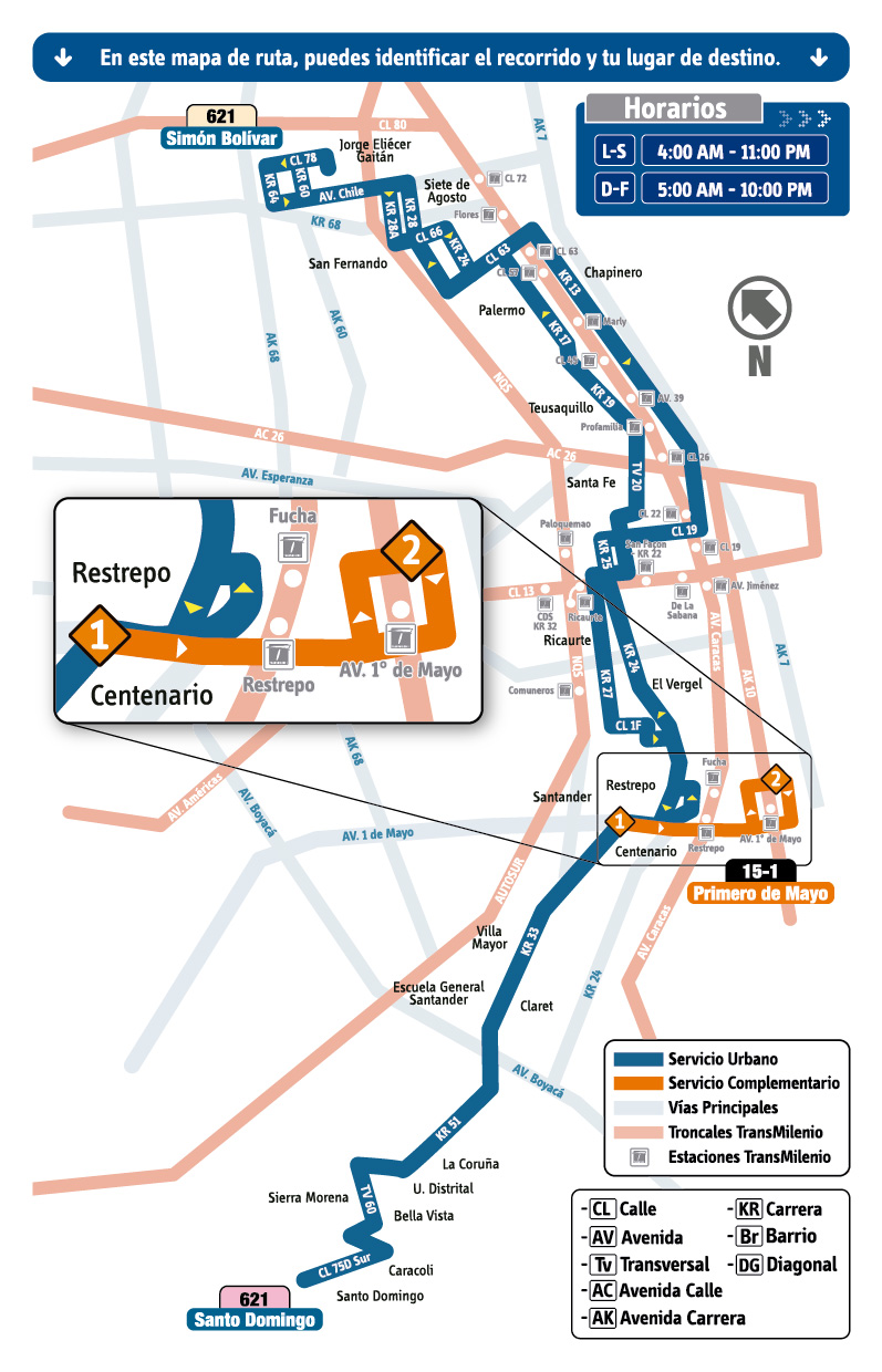 Integración servicio urbano, complementario y troncal