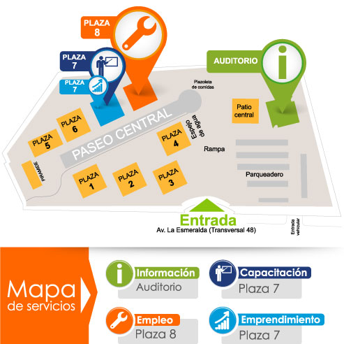 Mapa de Servicios de la Feria de Empelo