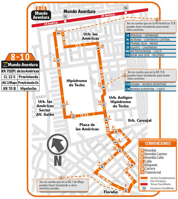 Ruta complementaria 8-10 Mundo Aventura