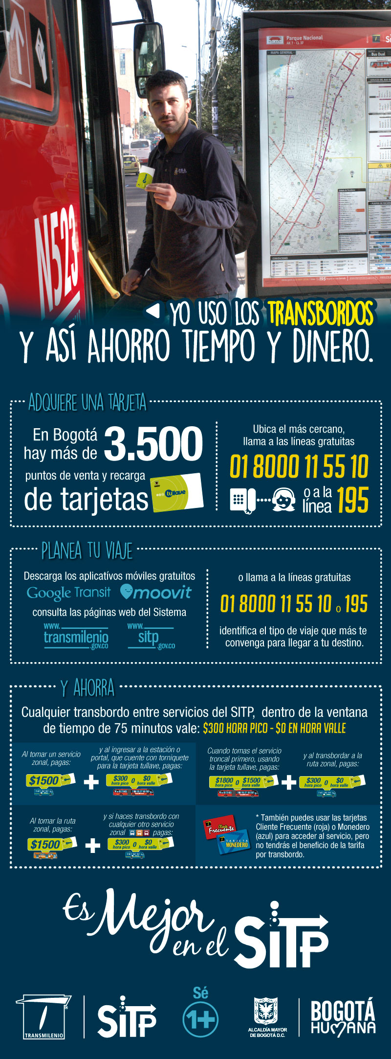 Yo uso los transbordos y así ahorro tiempo y dinero