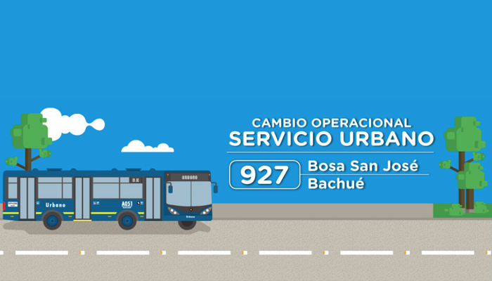 Servicio urbano 927 extiende su recorrido en Bosa