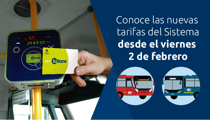 A partir del 2 de febrero se ajustan las tarifas del Sistema TransMilenio